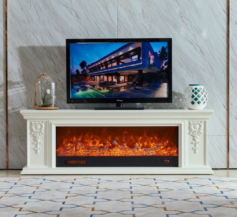 180cm W Freestanding Fireplaces Bluetooth Player TV Stand Electric Fireplace 7 Flame Colours Freestanding Fireplaces Living and Home
