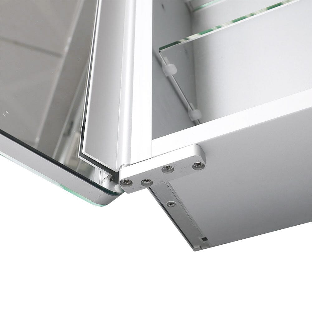 Double Door LED Bathroom Mirror Cabinet with Bluetooth Bathroom Mirror Cabinets Living and Home