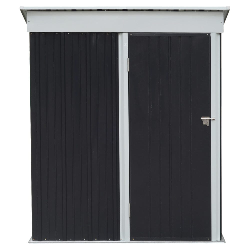 3X5 Metal Storage Shed with Rack Patio Garden Tool House Garden Sheds Living and Home