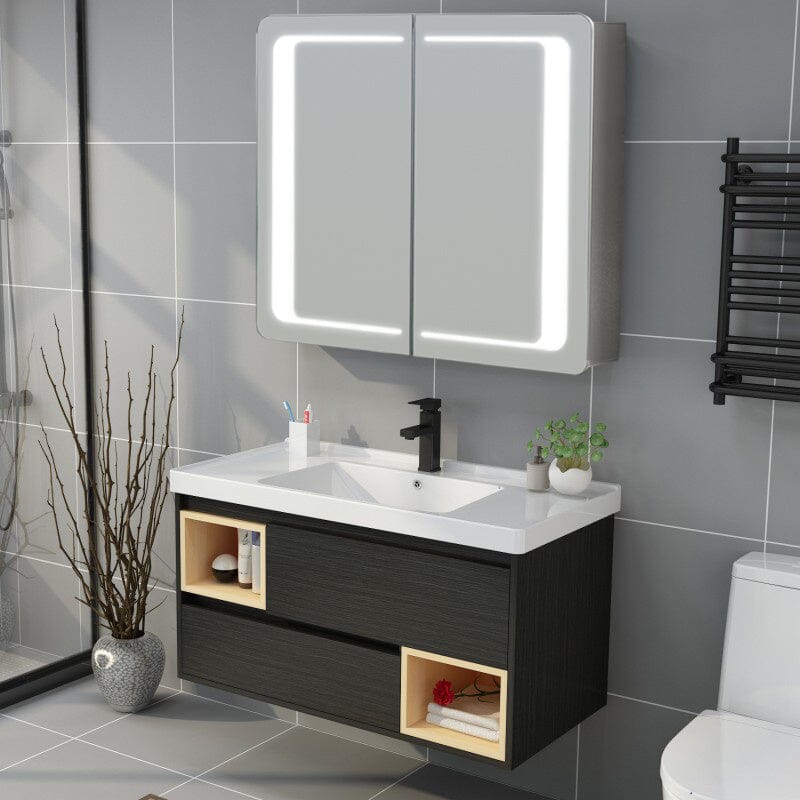 Double Door LED Bathroom Mirror Cabinet with Bluetooth Bathroom Mirror Cabinets Living and Home