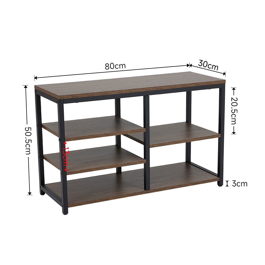 Multi-tiered Shoe Rack Bench in Walnut Living and Home