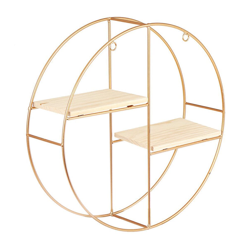 Gold Wall Hanging Storage and Display Decorative Shelf Wall & Display Shelves Living and Home