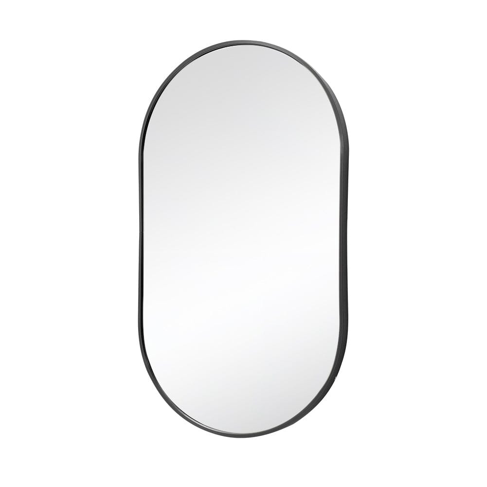 Modern Oval Metal Wall Mirror Black Bathroom Mirrors Living and Home