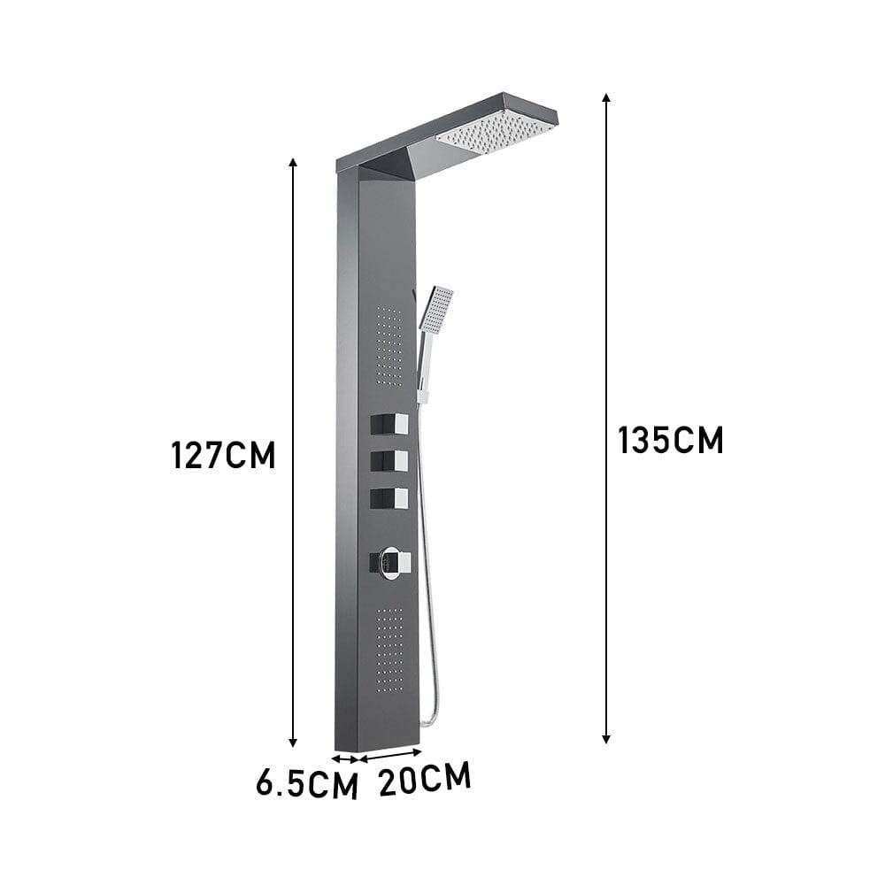 Bathroom Thermostatic Black Shower Tower Panel Bathroom Shower Living and Home