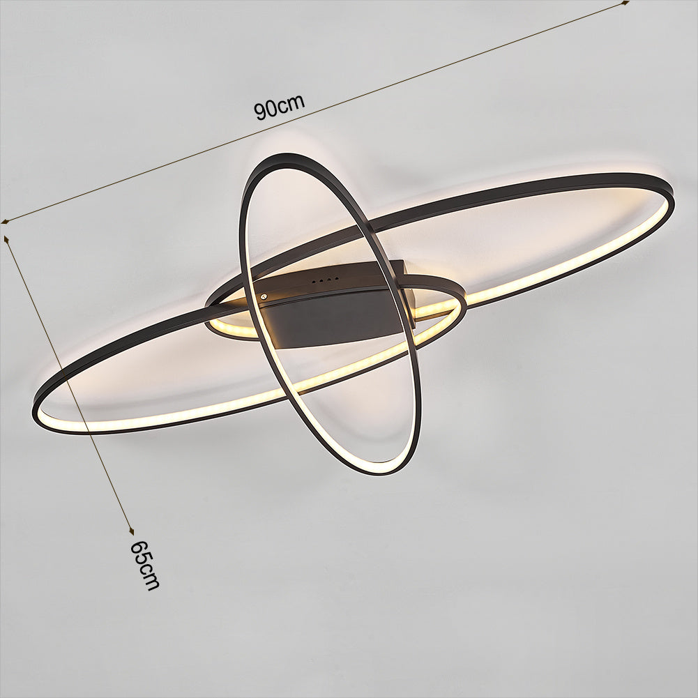 90cm L Dimmable Oval Design Led Ceiling Light Living Room Lamp Ceiling Light Living and Home