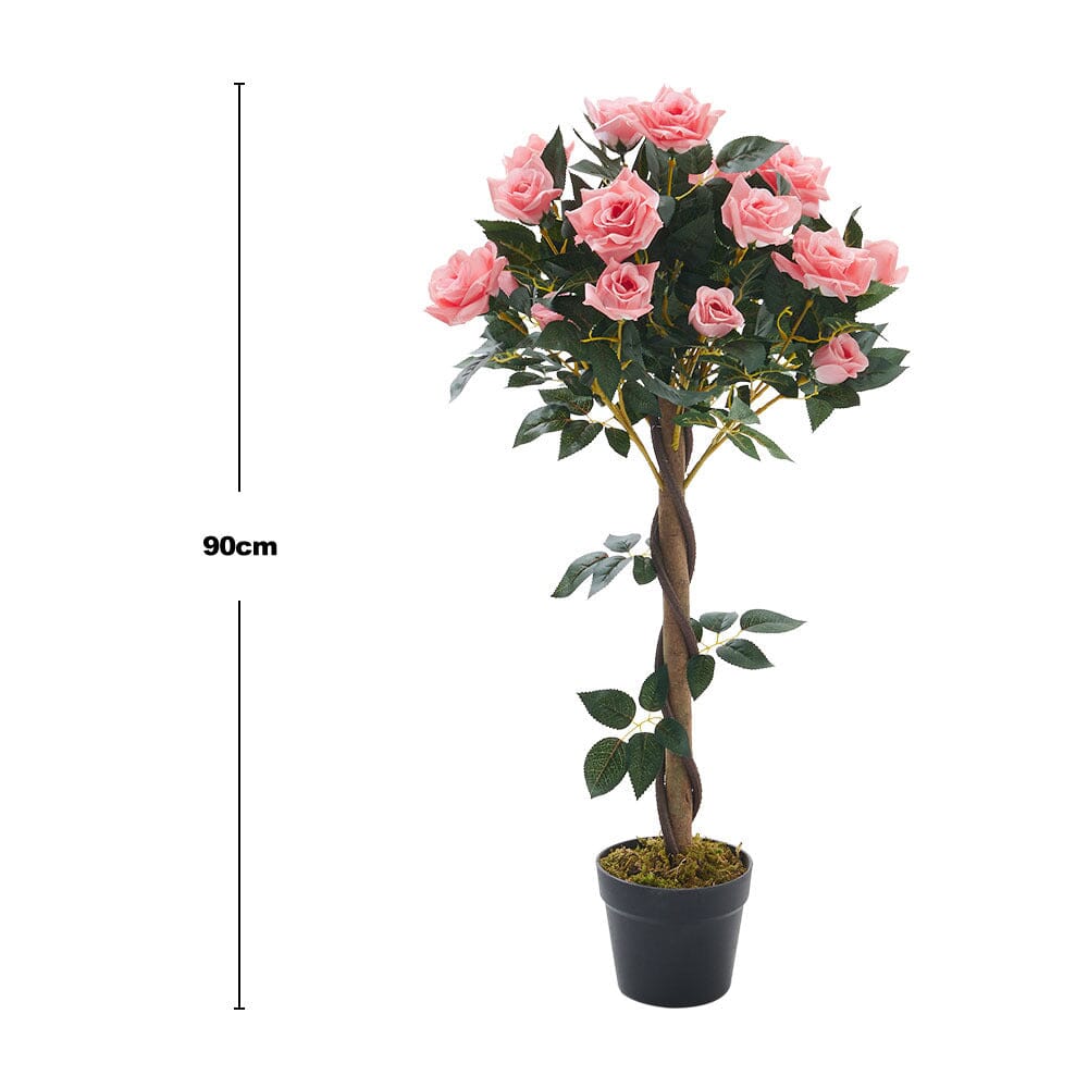 Artificial Rose Flower Tree in Pot Artificial Plants Living and Home
