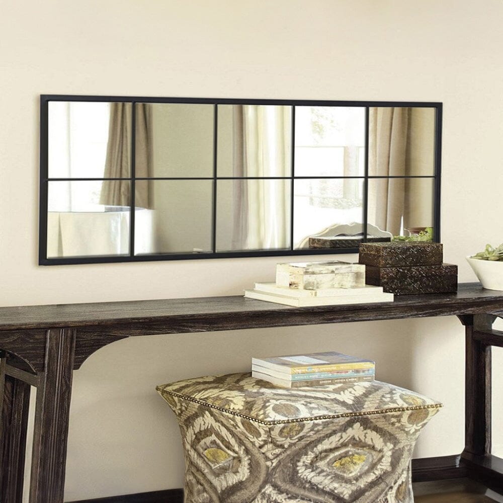 150cm H Contemporary Black Window Full Length Leaner Wall Mirror Wall Mirrors Living and Home