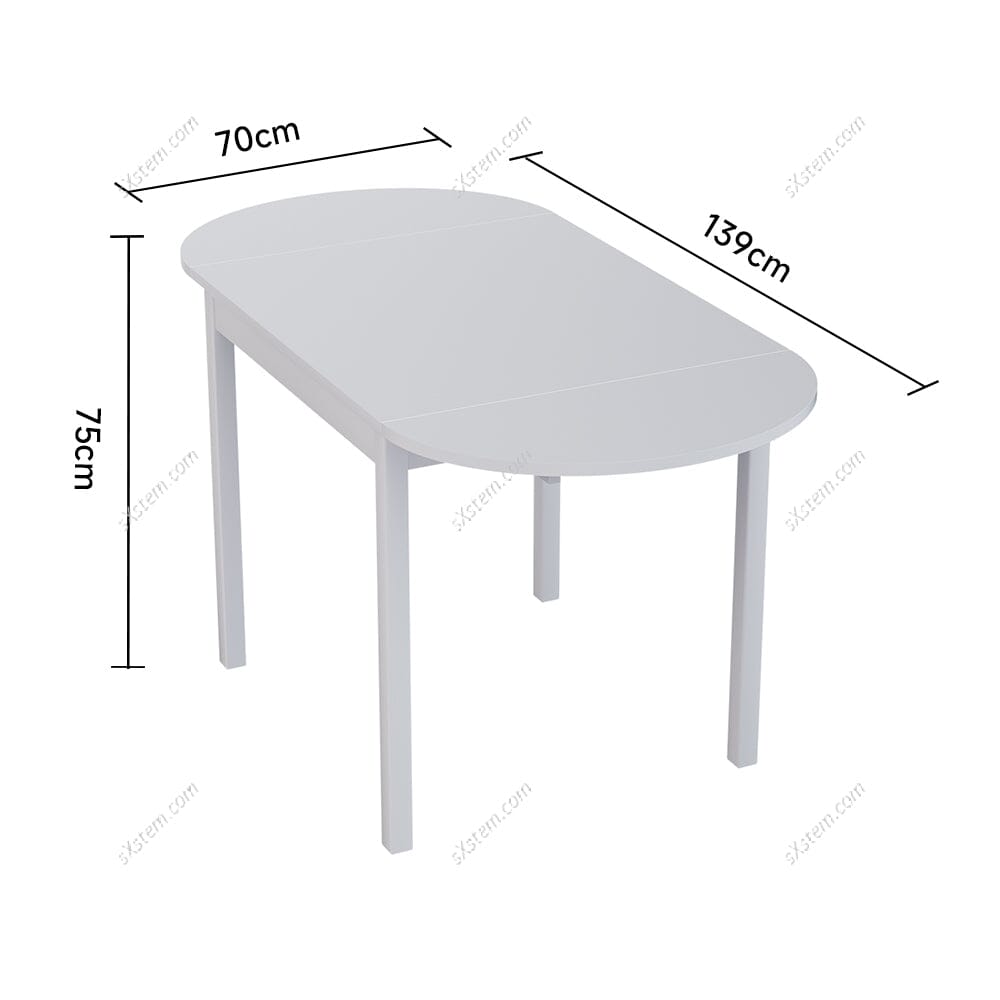 Expandable Oval Wooden Dining Table Living and Home
