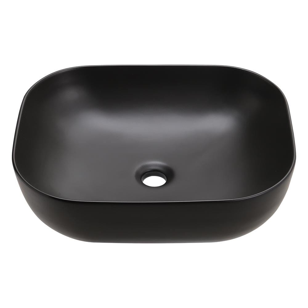 Ceramic Sink with Matte Black Finish for Bathroom Bathroom Sinks Living and Home