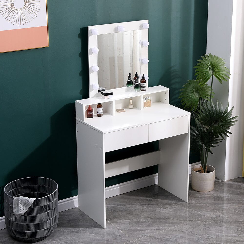 145cm H Makeup Dressing Table with Lighted Mirror Dressing Tables Living and Home