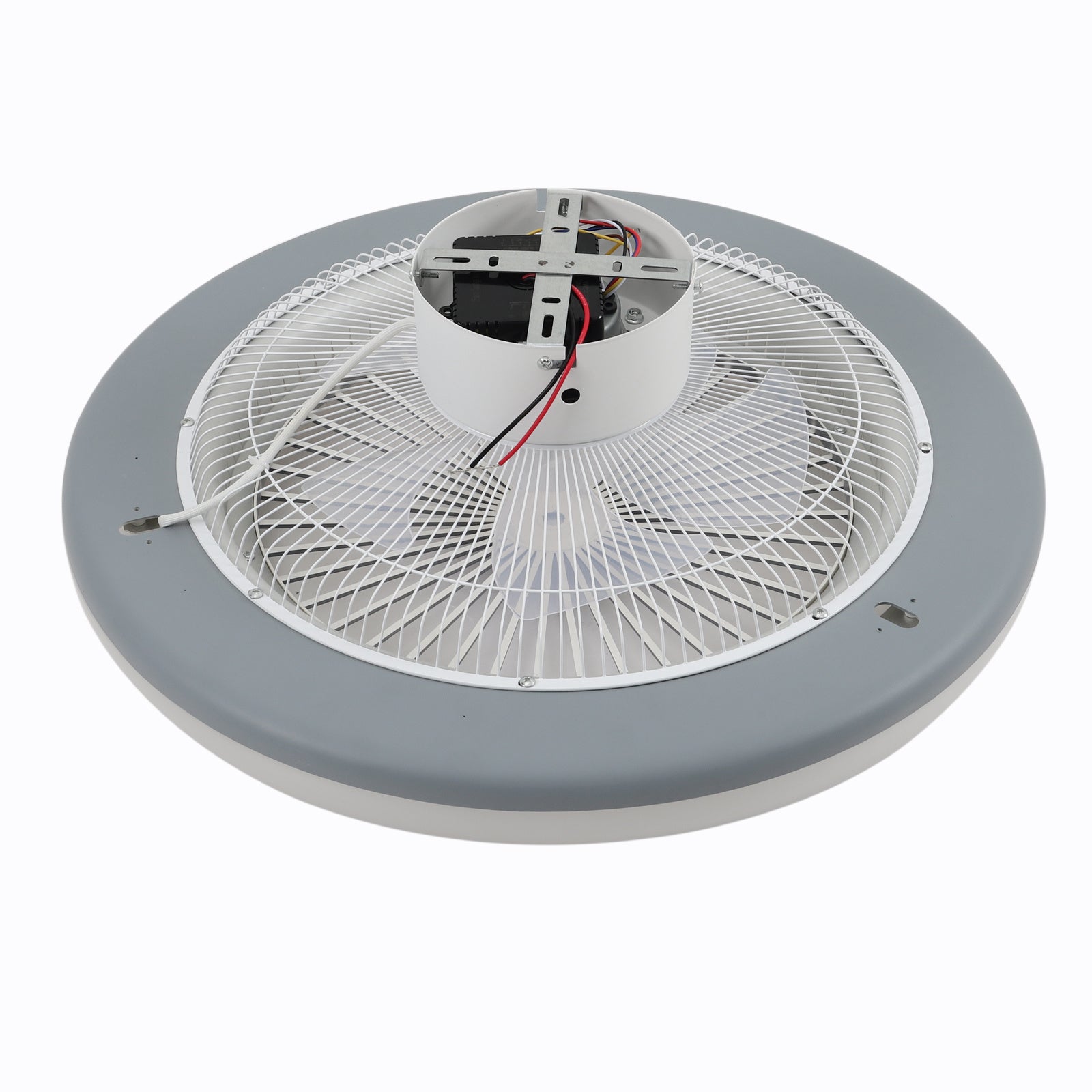 Dia. 55cm Ceiling Fan w/75W LED Light Adjustable 3-Wind Speed Remote Control Ceiling Light Living and Home