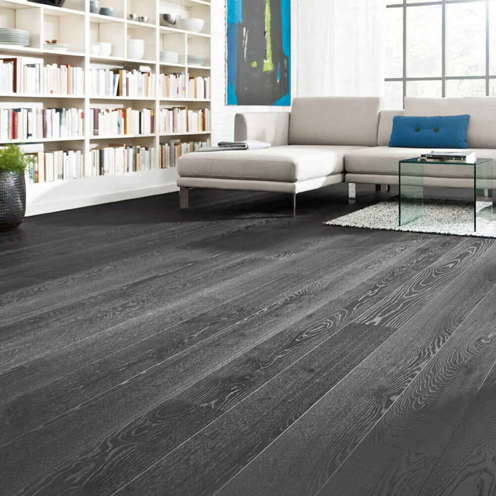 8.4m2 WPC Decking Wood Grain Patterns Floor Set with Accessories Floor Planks Living and Home Dark Grey