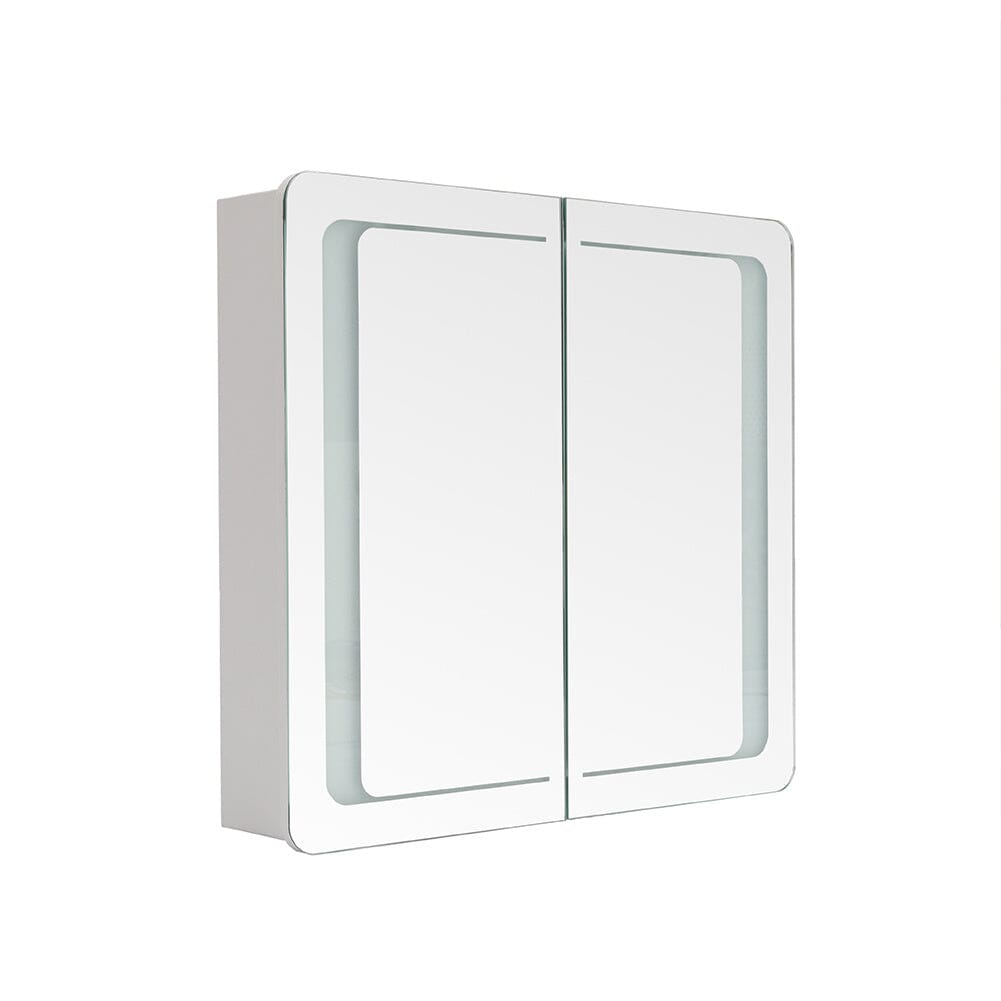 Double Door LED Bathroom Mirror Cabinet with Bluetooth Bathroom Mirror Cabinets Living and Home