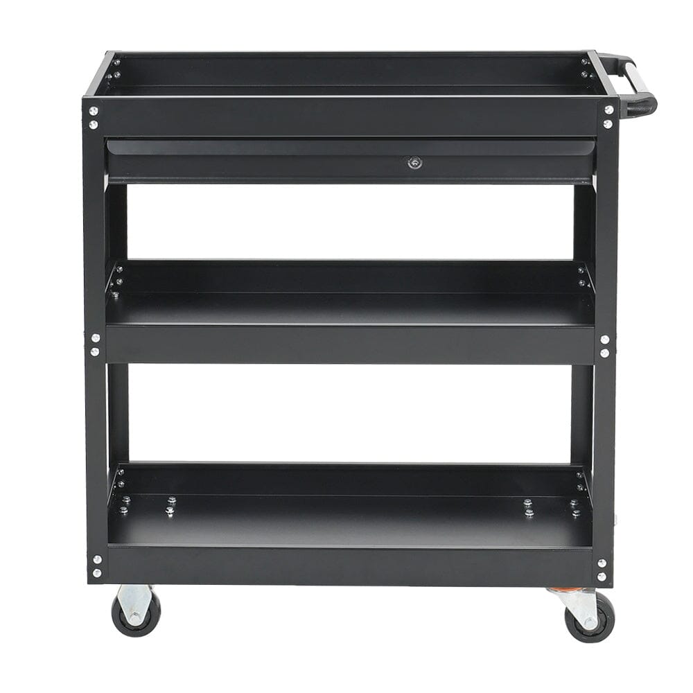 3 Tier Rolling Tool Cart with Lockable Drawer Tool Storage Cabinets Living and Home