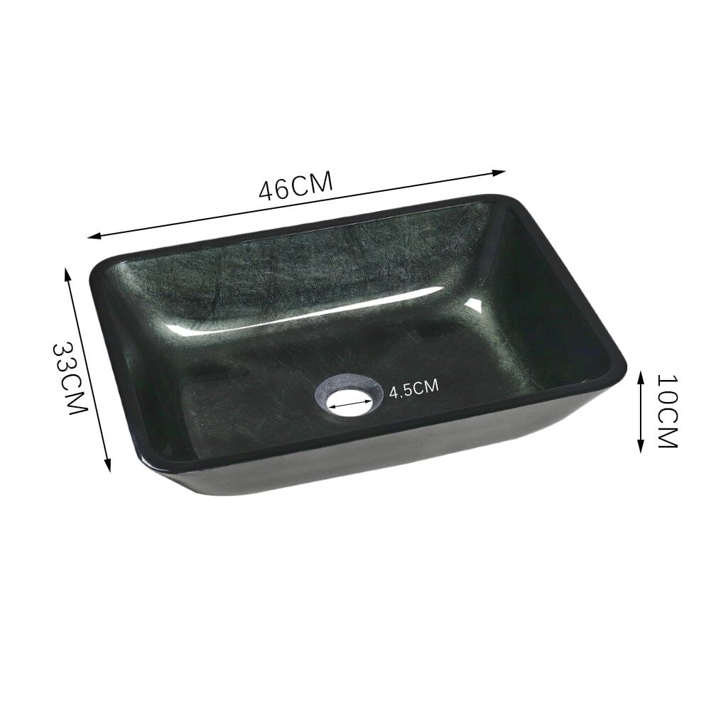 Rectangular Tempered Glass Bathroom Art Design Sink Bathroom Sinks Living and Home