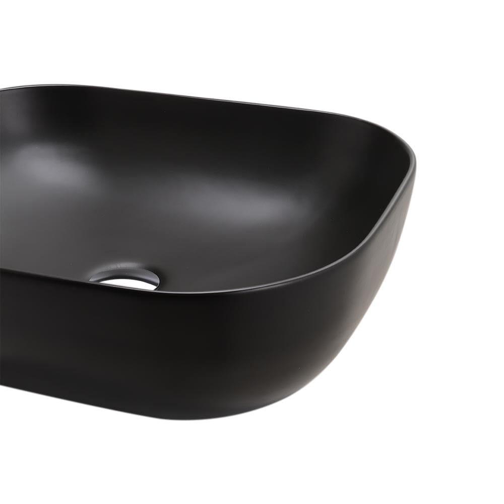 Ceramic Sink with Matte Black Finish for Bathroom Bathroom Sinks Living and Home