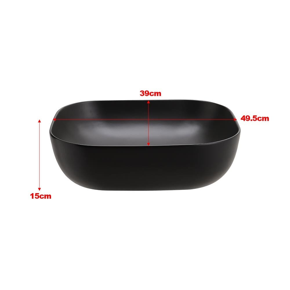 Ceramic Sink with Matte Black Finish for Bathroom Bathroom Sinks Living and Home