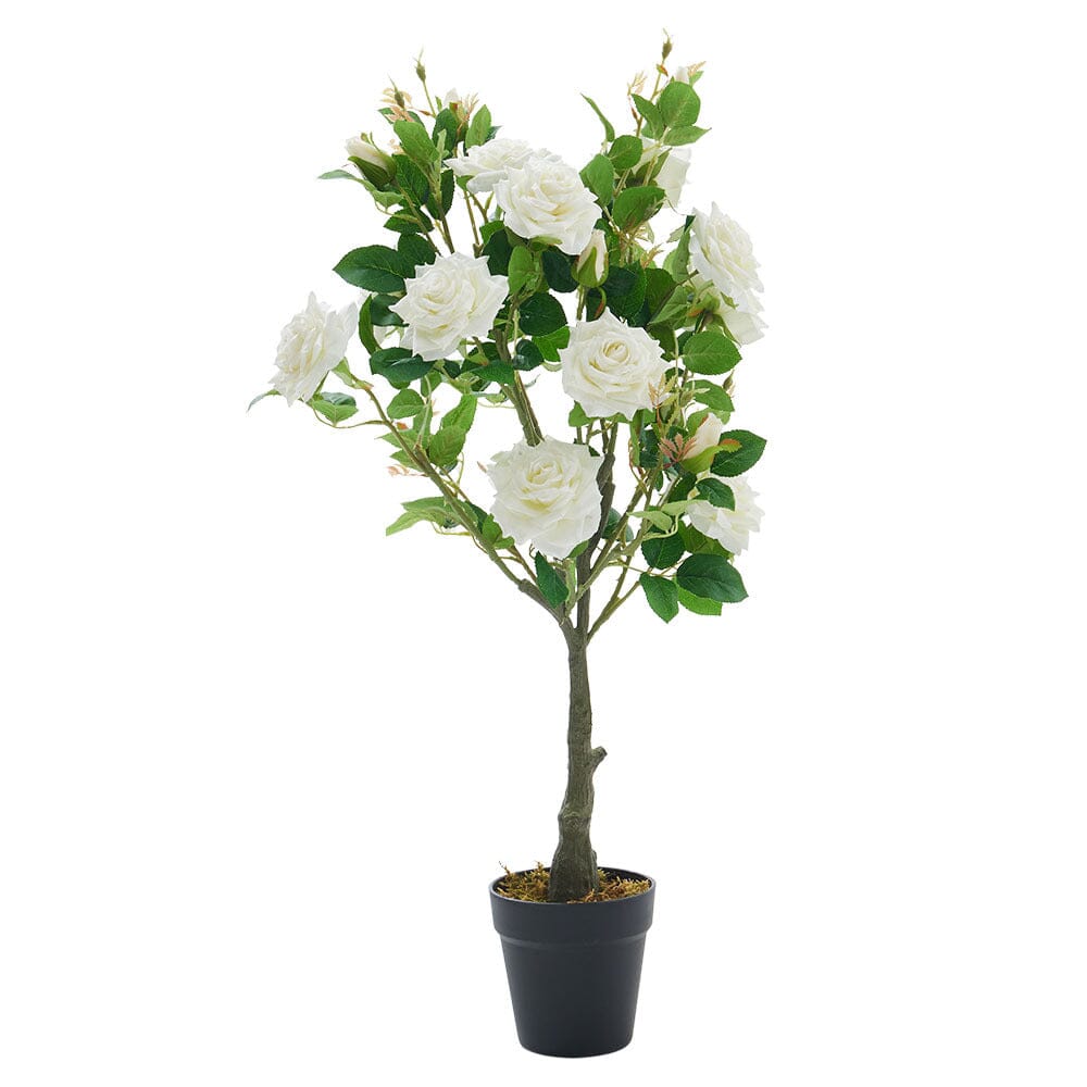 Artificial Rose Flower Tree in Pot Artificial Plants Living and Home