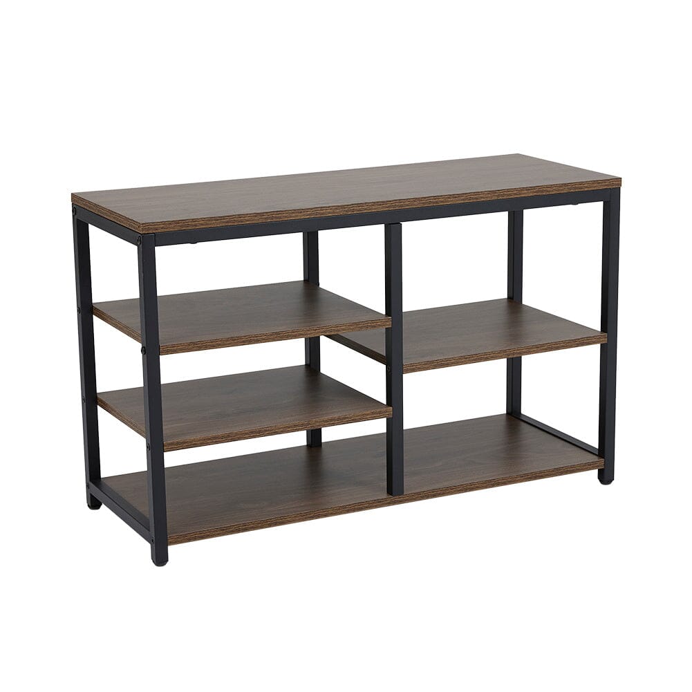 H&O Direct Multi-tiered Shoe Rack Bench in Walnut, XY0246 Living and Home