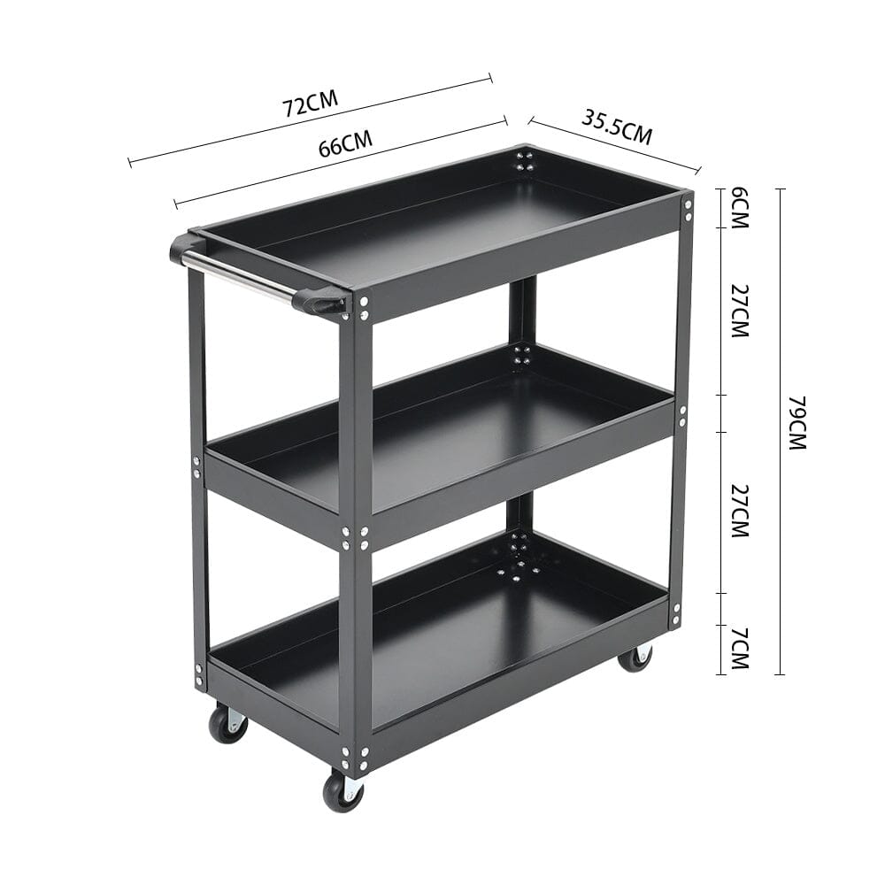 3 Tier Rolling Tool Cart Storage Organizer Tool Storage Cabinets Living and Home