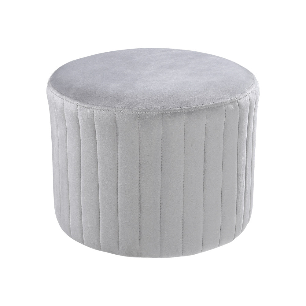 Diameter 40cm Round Pouf Footstool Velvet Ottoman Footstool Living and Home