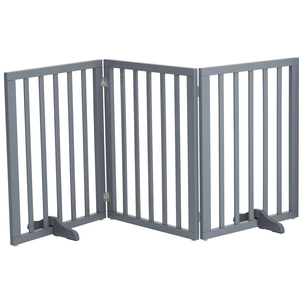 Folding Pet Gate Dog Fence Child Safety Indoor Durable Free Standing Wood Pet Gate Living and Home