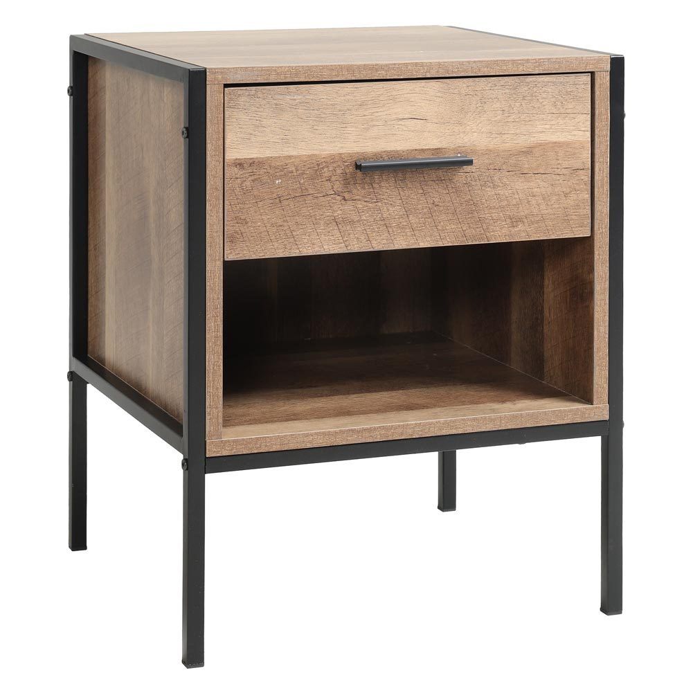 Storage Bedside Table 2 Shelves End Table Industrial Nightstand End Tables Living and Home