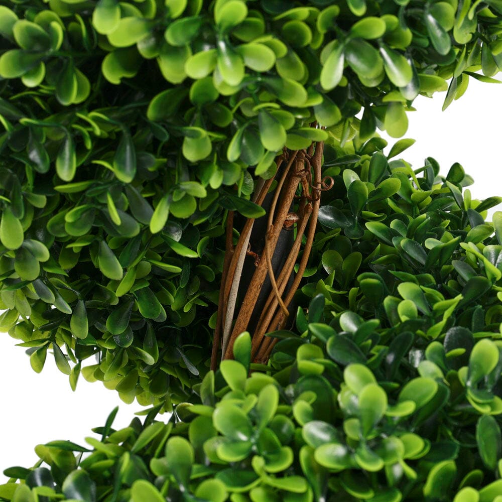 2 Pack Artificial Topiary Spiral Boxwood Tree Fake Plant Artificial Plants Living and Home