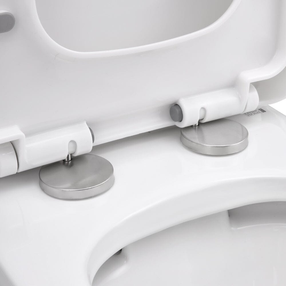 80cm H 2-Piece Elongated Square Toilet with Dual Flush Toilet Living and Home