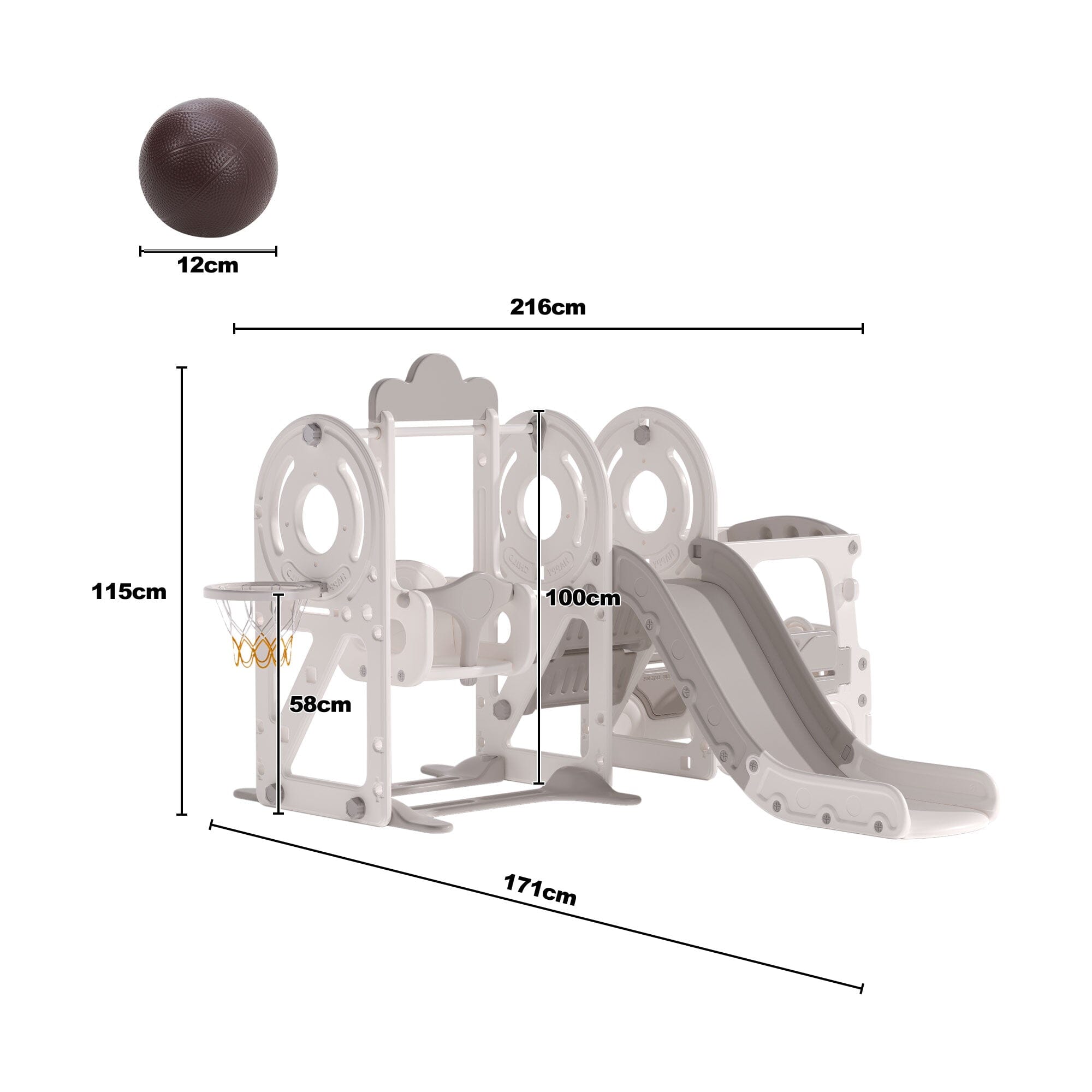 3-in-1 Kids Toddler Swing and Slide Set Climber Playset Swing & Slide Living and Home