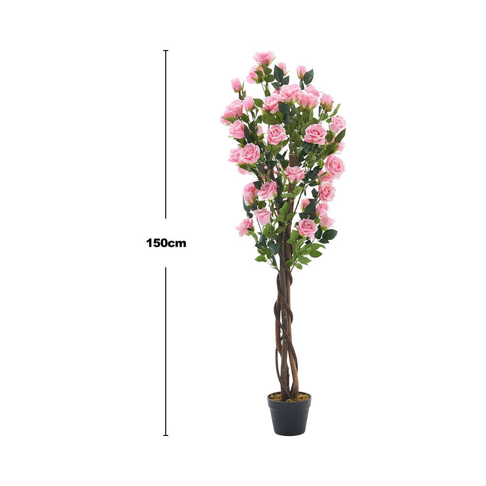 Artificial Rose Flower Tree in Pot Artificial Plants Living and Home
