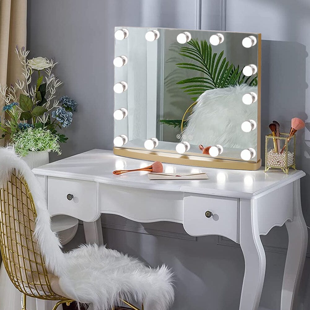 50cm W Rectangle Hollywood LED Lighted Cosmetic Mirror LED Make Up Mirrors Living and Home