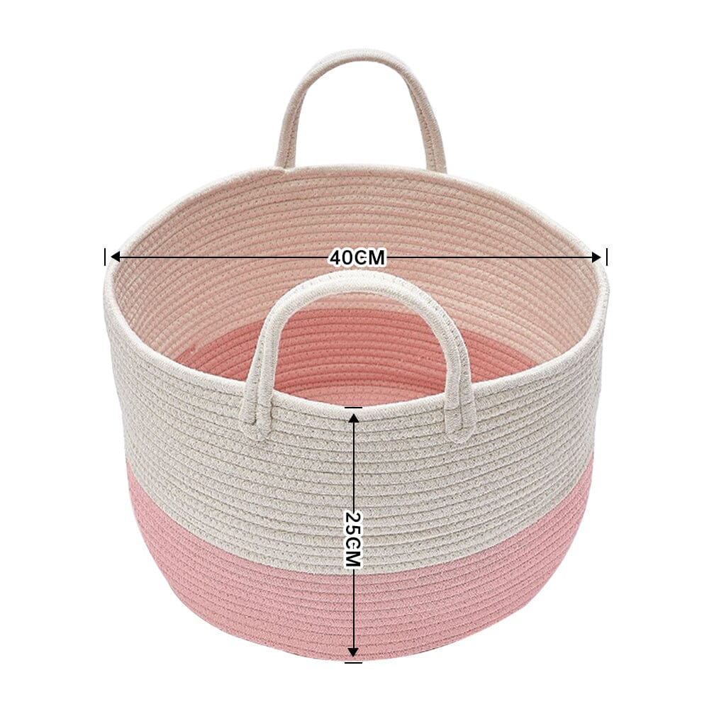 Cotton Woven Clothes Hamper Laundry Basket with Hooks Laundry Baskets Living and Home