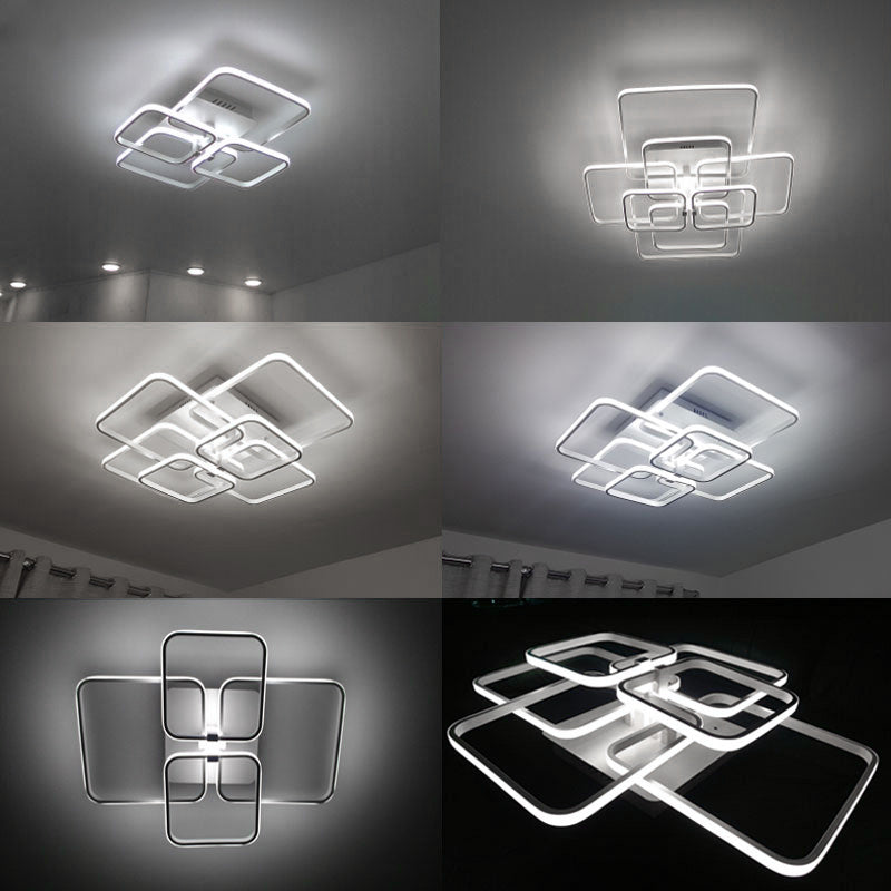 152w Square LED Ceiling Light Lamp Chandelier Lights Living Bedroom Ceiling Light Living and Home
