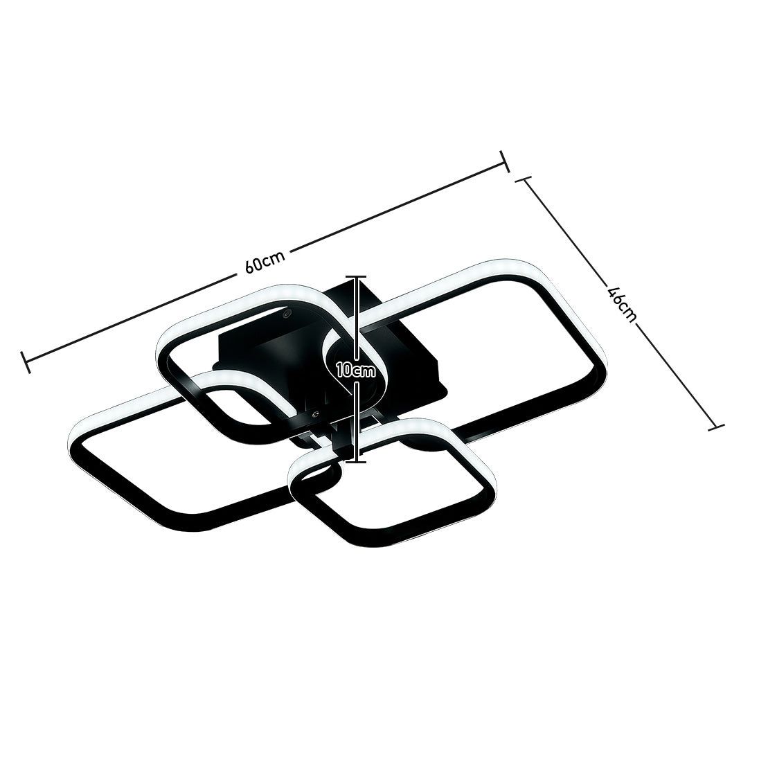 4 Head Square Led Ceiling Light Modern Acrylic Chandelier Lamp Ceiling Light Fixtures Living and Home