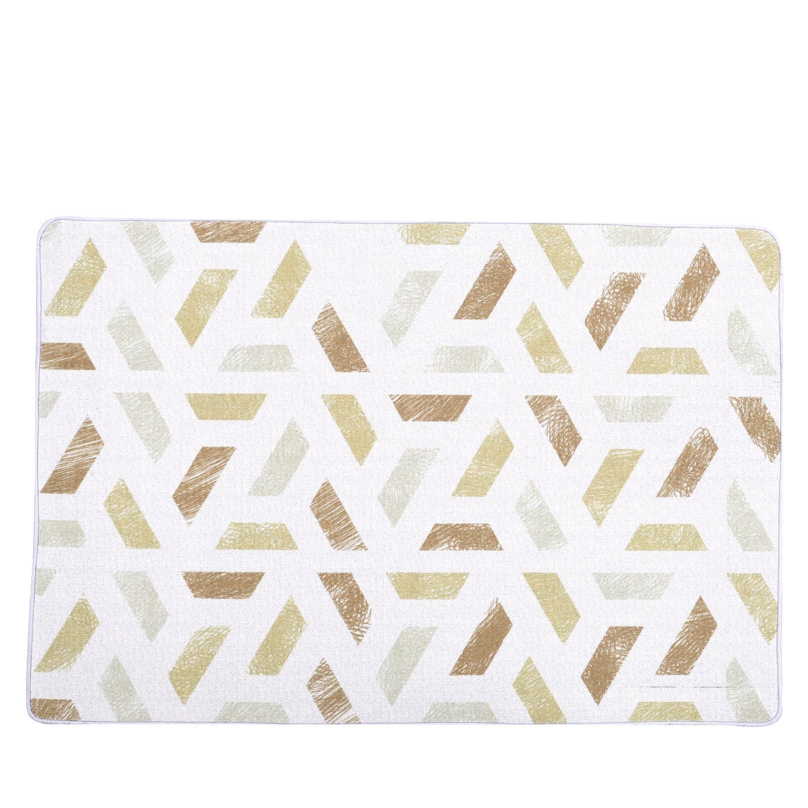 Golden Geometric Modern Rug Rugs Living and Home
