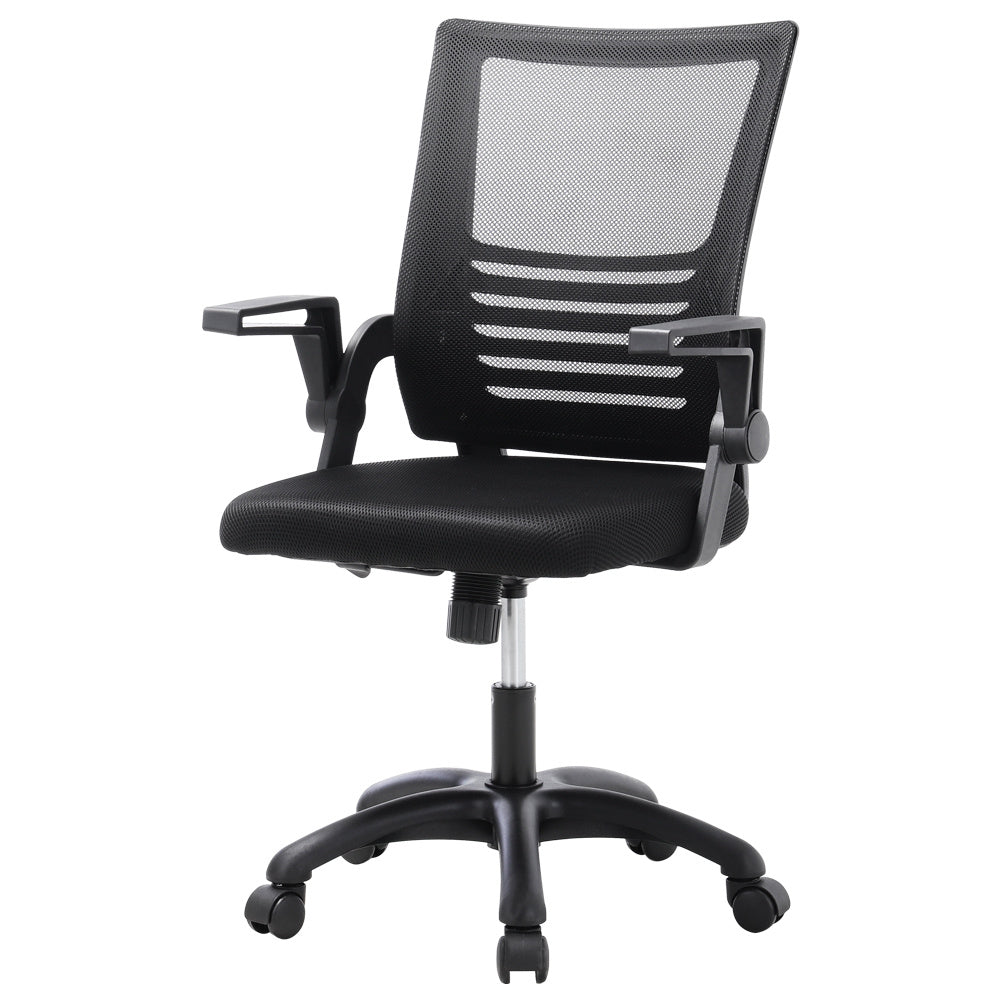 Mesh Back Ergonomic Office Chair with Folding Armrests Office Chair Living and Home