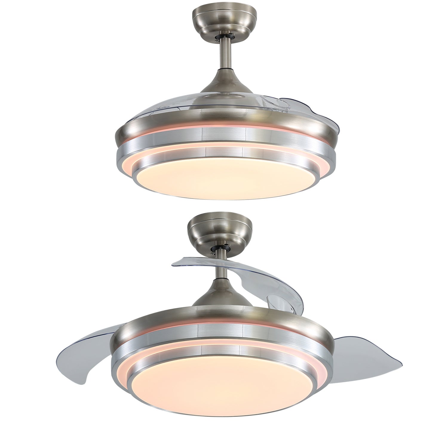 42inch Retractable Ceiling Fan Light Lamp W/Remote Control Ceiling Light Living and Home