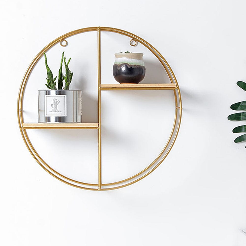 Gold Wall Hanging Storage and Display Decorative Shelf Wall & Display Shelves Living and Home