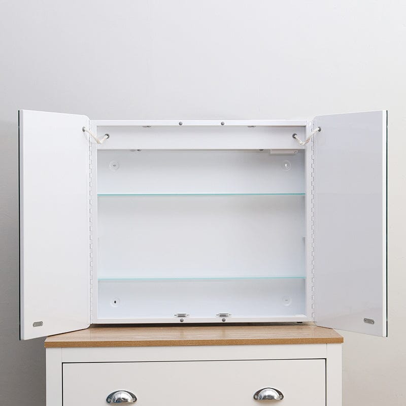 Double Door LED Bathroom Mirror Cabinet with Bluetooth Bathroom Mirror Cabinets Living and Home