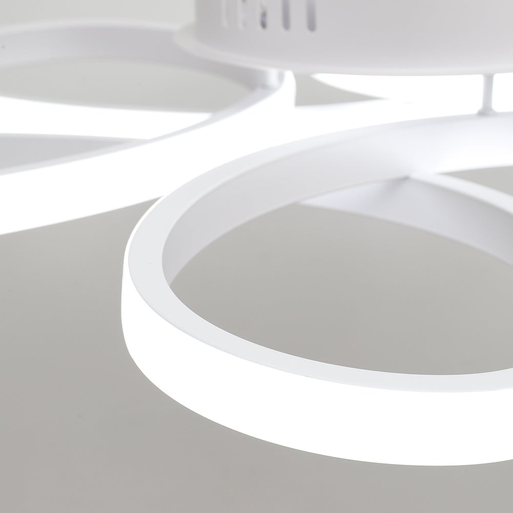 Floral 6 Rings Modern LED Ceiling Light Non-Dimmable Petal Flower-Shaped Light Ceiling Light Living and Home