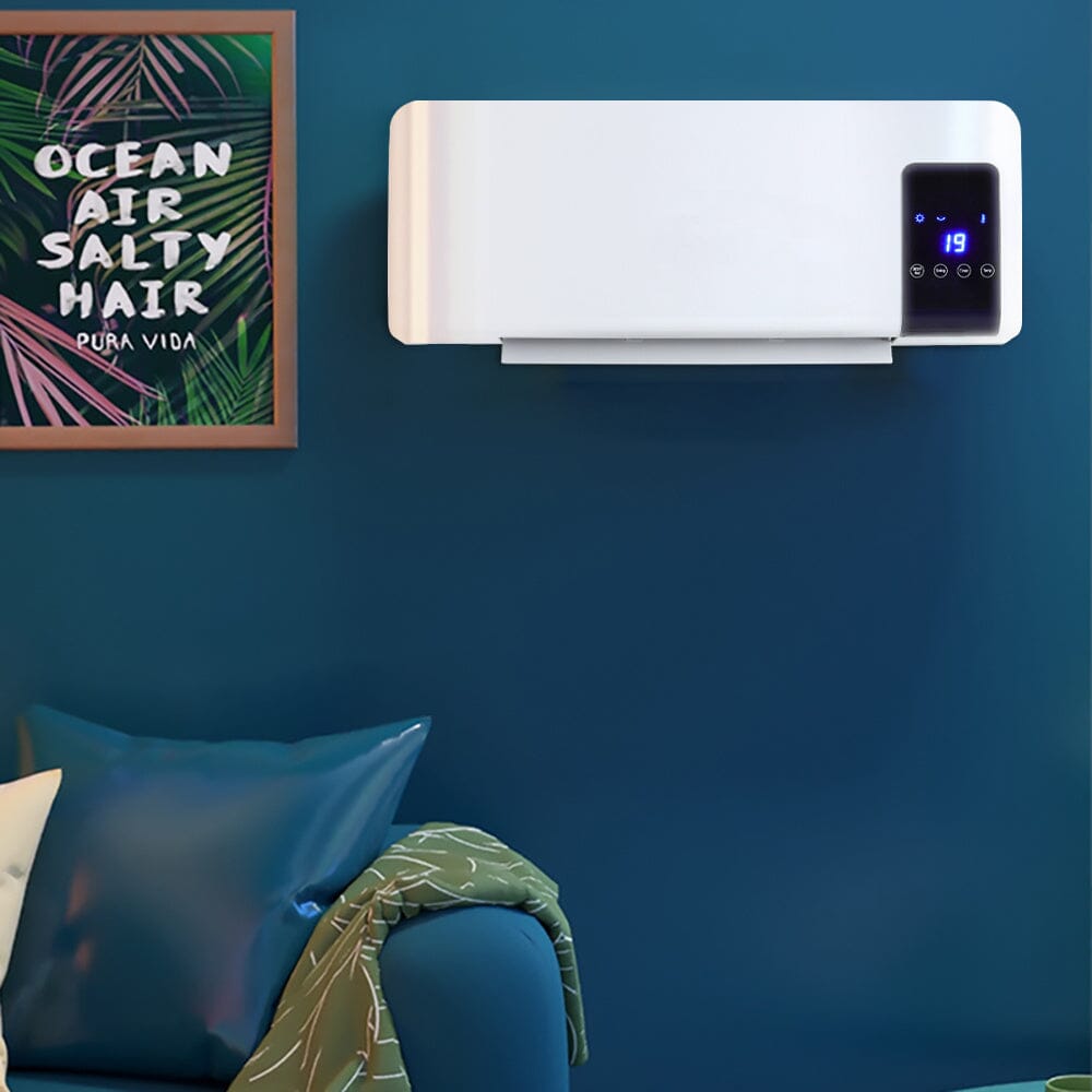 Wall Mounted White Electric Heater with Remote Control Space Heaters Living and Home