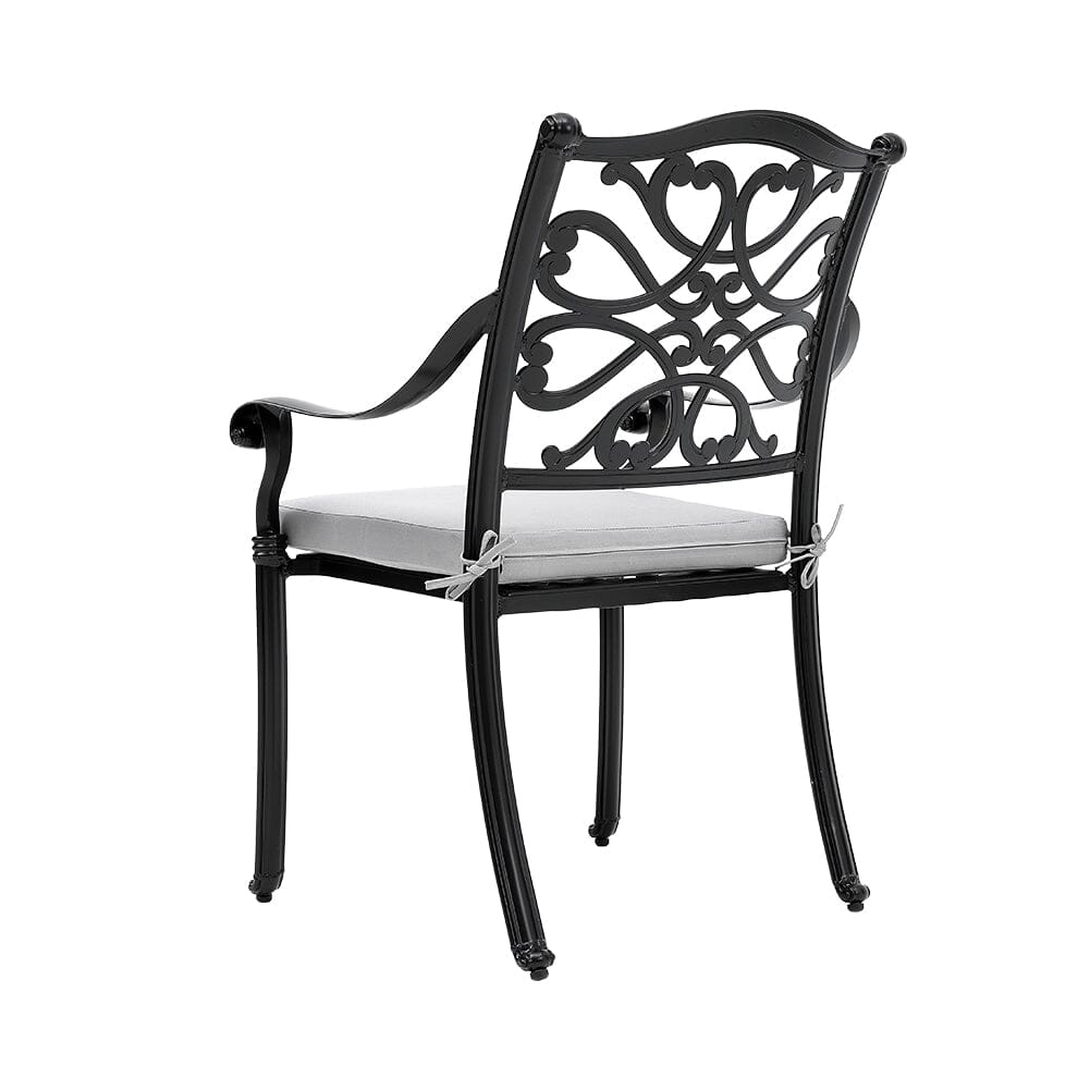 4Pcs Aluminum Outdoor Patio Dining Armchair with Thick Cushions Patio Side Chairs Living and Home