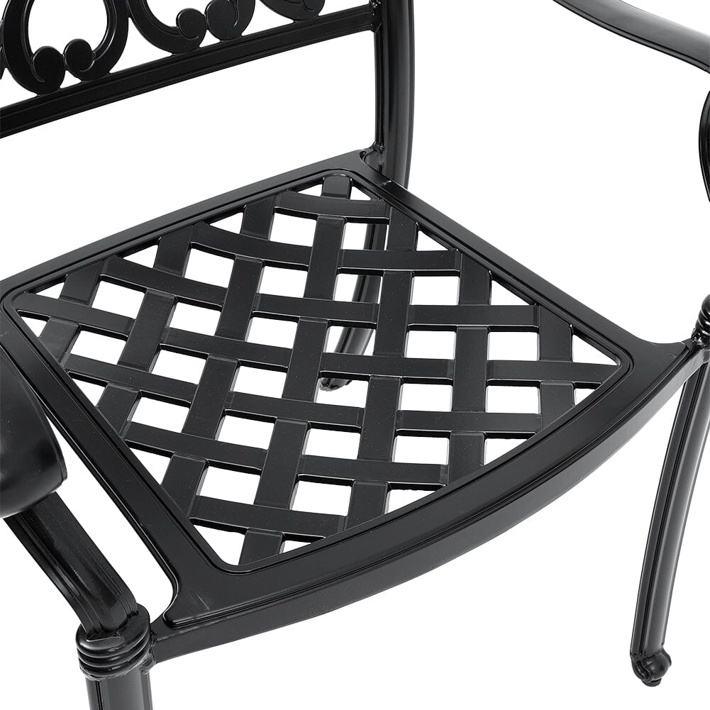 4Pcs Aluminum Outdoor Patio Dining Armchair with Thick Cushions Patio Side Chairs Living and Home