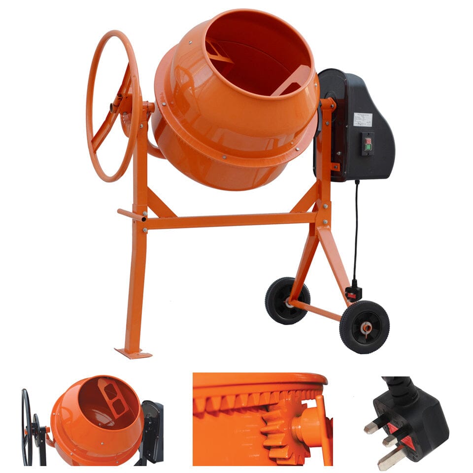 Electric Portable Cement Concrete Mixer with Wheels Living and Home