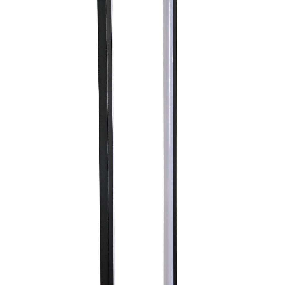 Metal Rectangular LED Floor Lamp with Black Base Floor Lamps Living and Home
