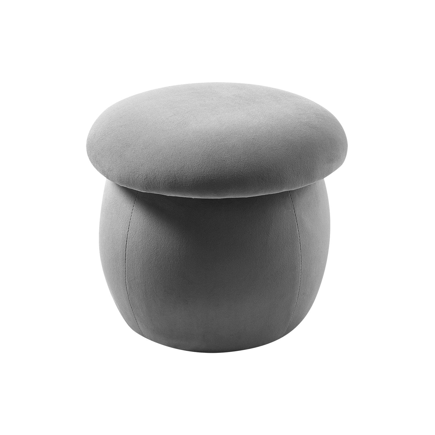 Mushroom Velvet Upholstered Footstool Footstool Living and Home