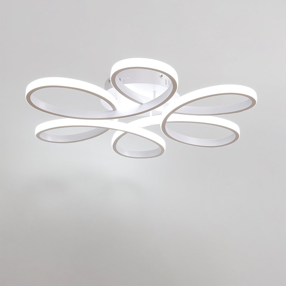 Floral 6 Rings Modern LED Ceiling Light Non-Dimmable Petal Flower-Shaped Light Ceiling Light Living and Home