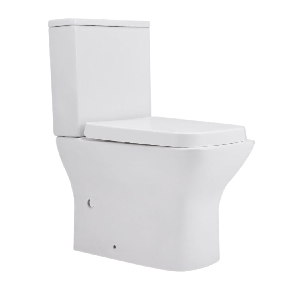 80cm H 2-Piece Elongated Square Toilet with Dual Flush Toilet Living and Home