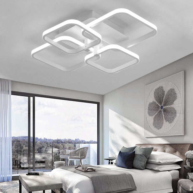 Modern LED Ceiling Light with Square Lampshades - Non-dimmable Light Living and Home